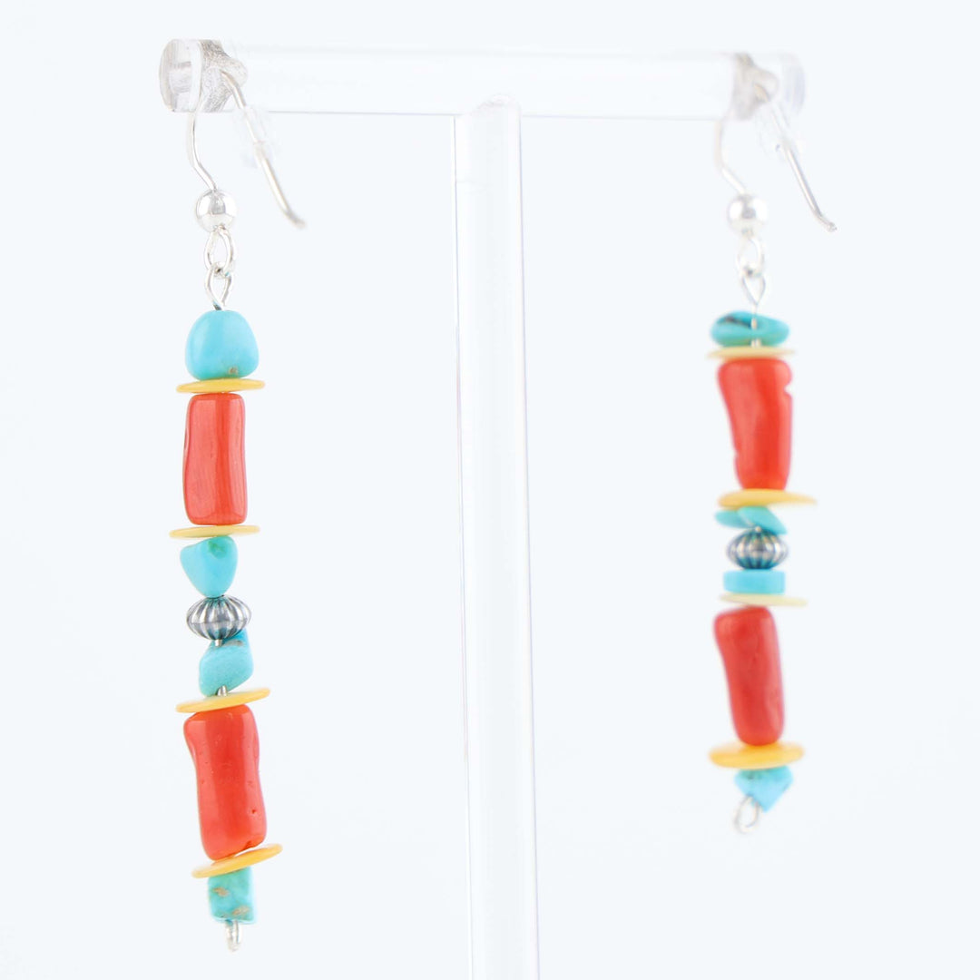 Navajo Multi-Stone Bead Earrings