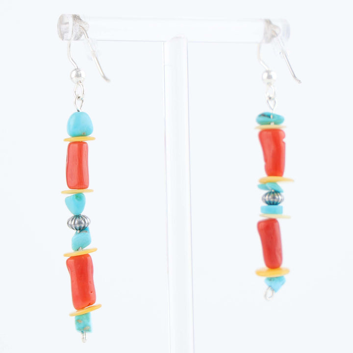 Navajo Multi-Stone Bead Earrings