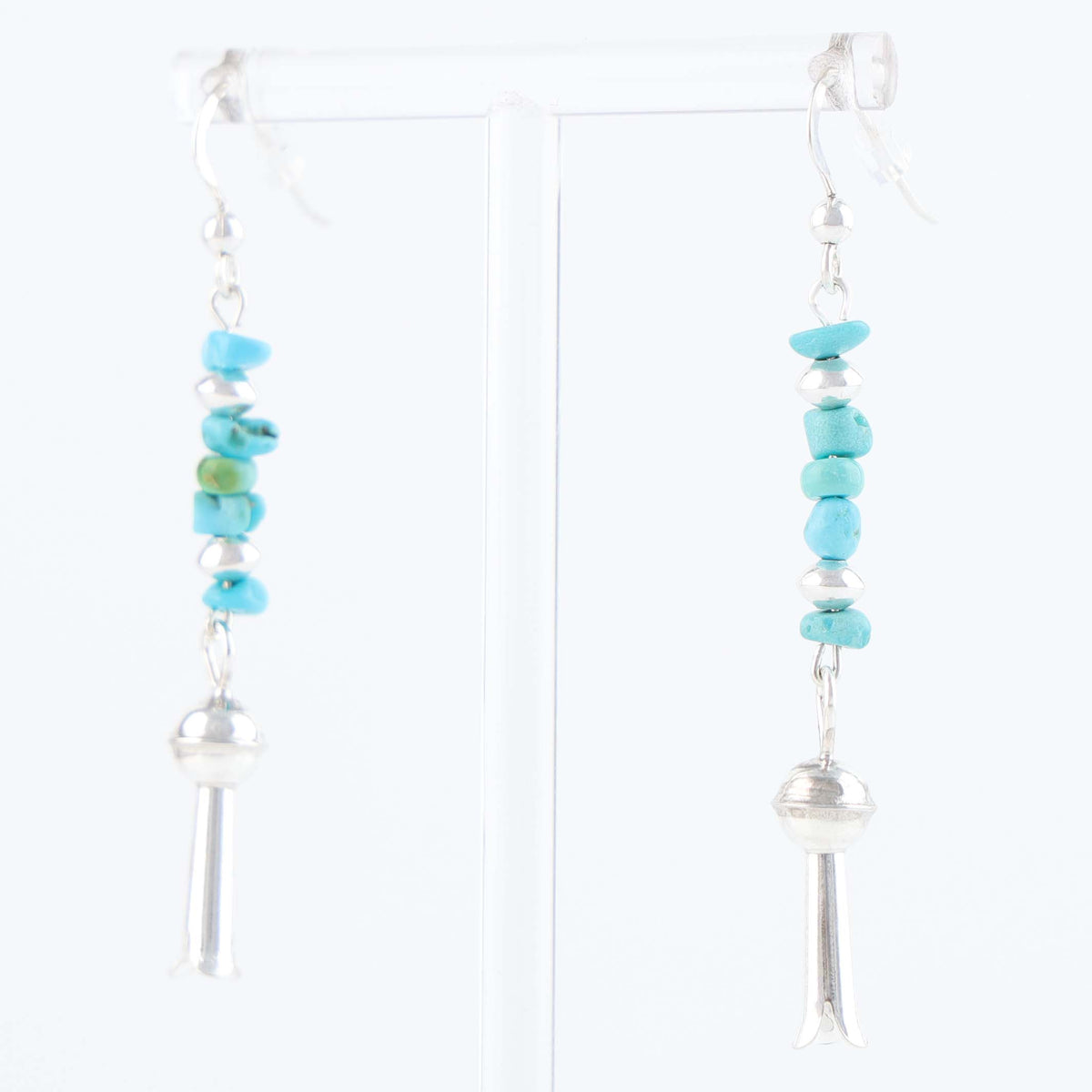 Navajo Sleeping Beauty Turquoise Earrings by Hailee Tabaha