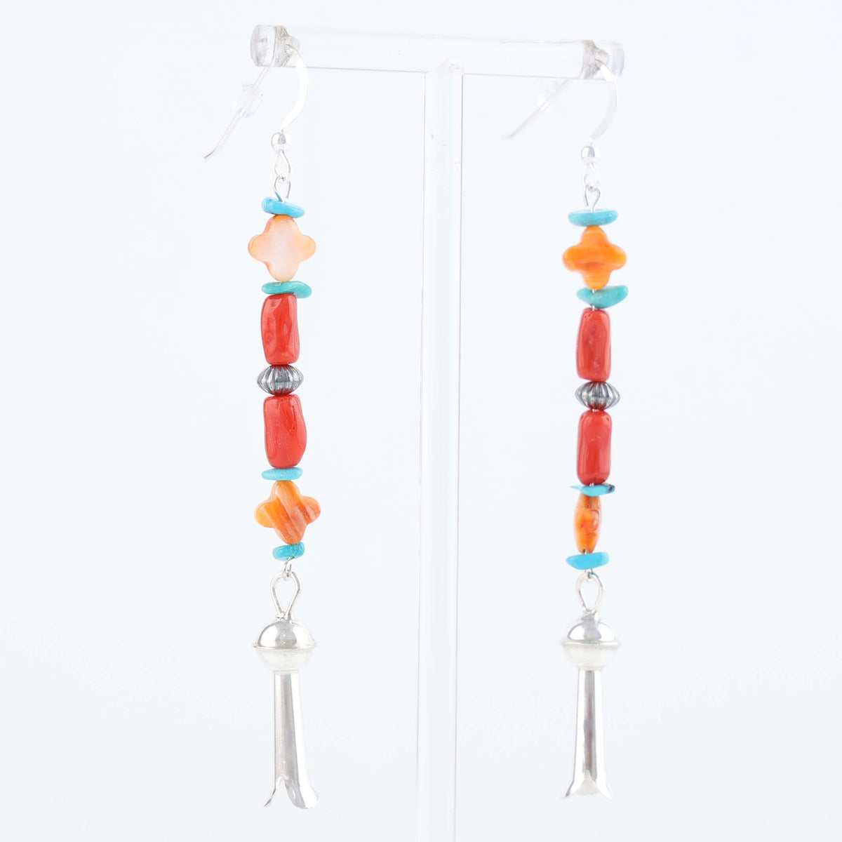 Navajo Multi-Stone Bead Earrings by Hailee Tabaha