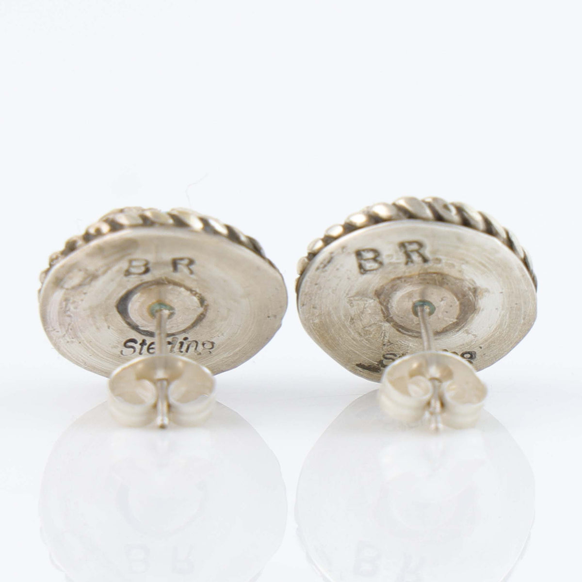 Navajo Kingman Turquoise Earrings by Bob Robbins