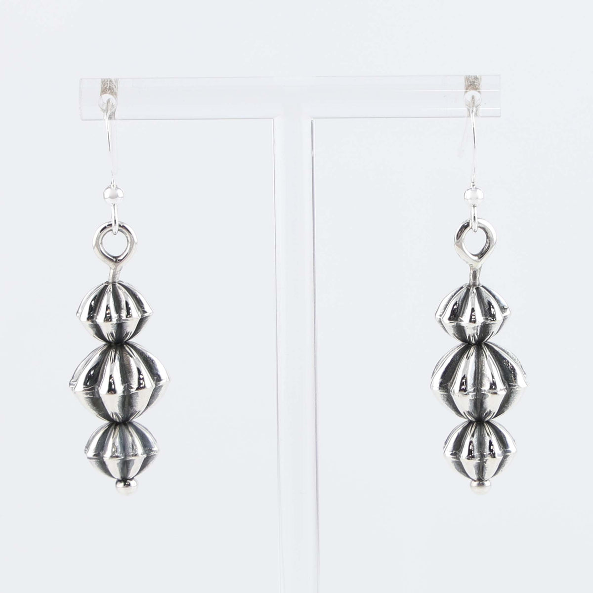 Navajo Fluted Bead Earrings by Kyle Lee-Anderson