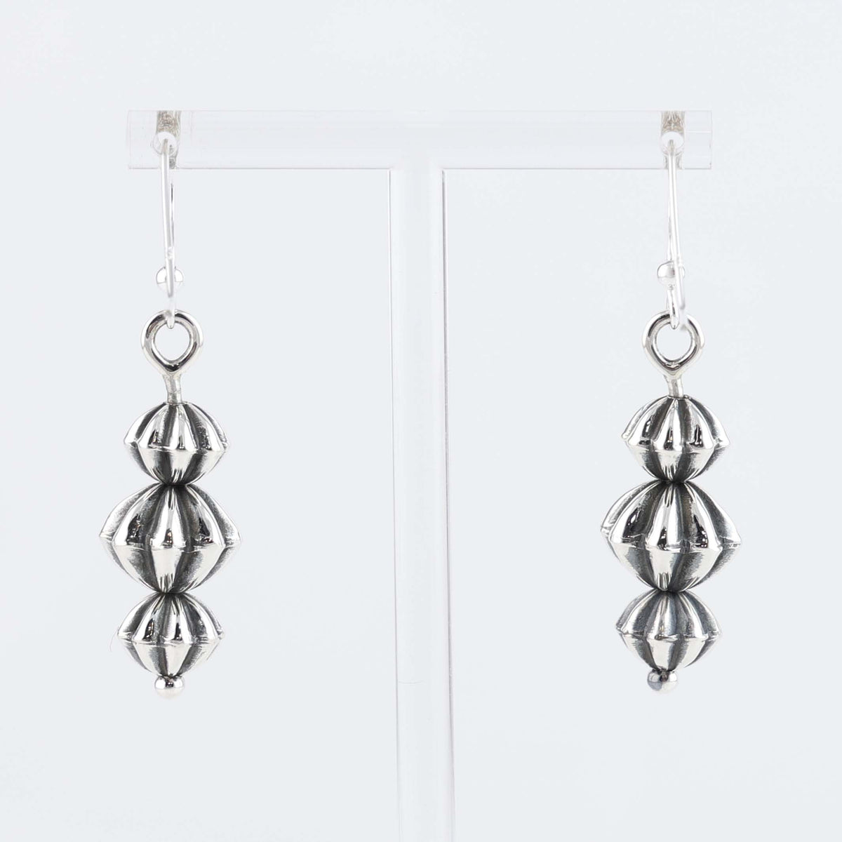 Navajo Fluted Bead Earrings by Kyle Lee-Anderson