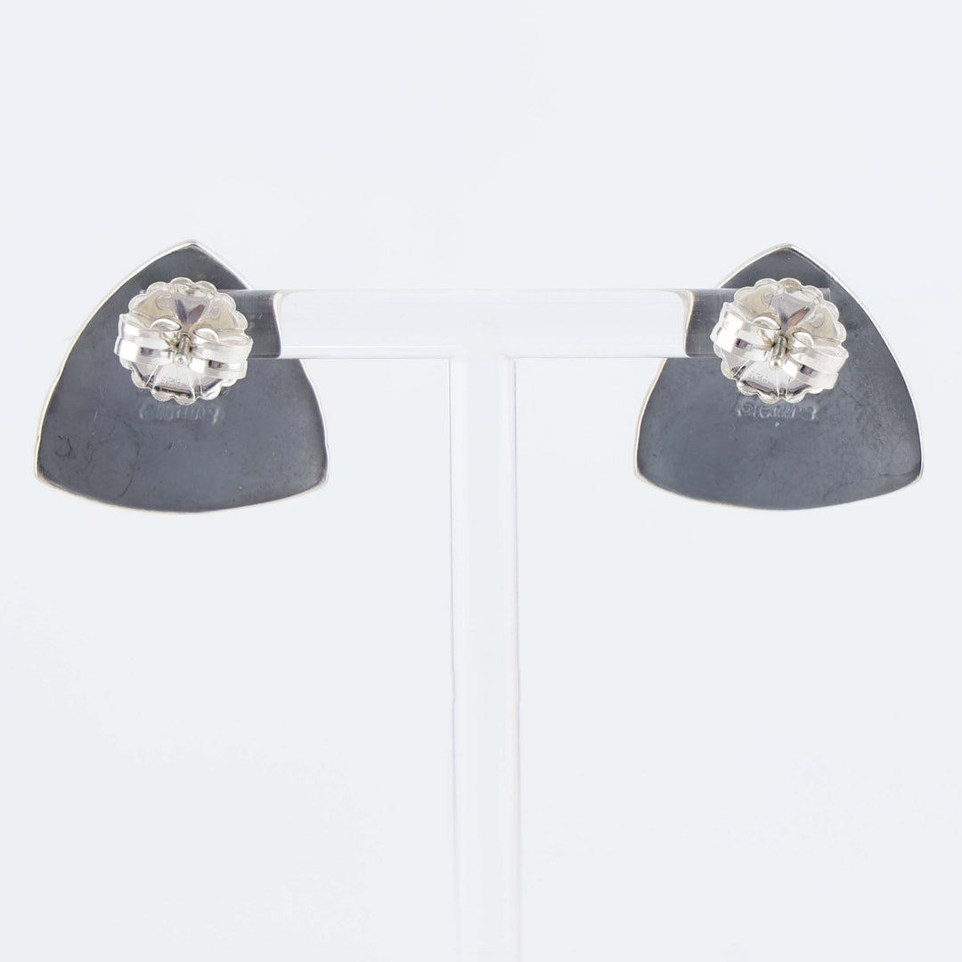 Navajo Stamped Silver Earrings