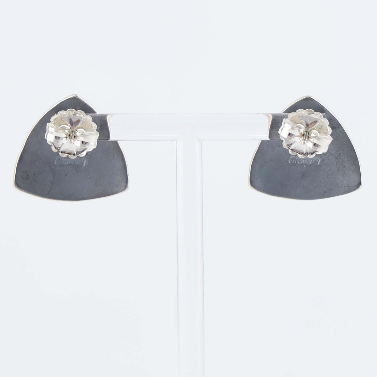 Navajo Stamped Silver Earrings by Kyle Lee-Anderson
