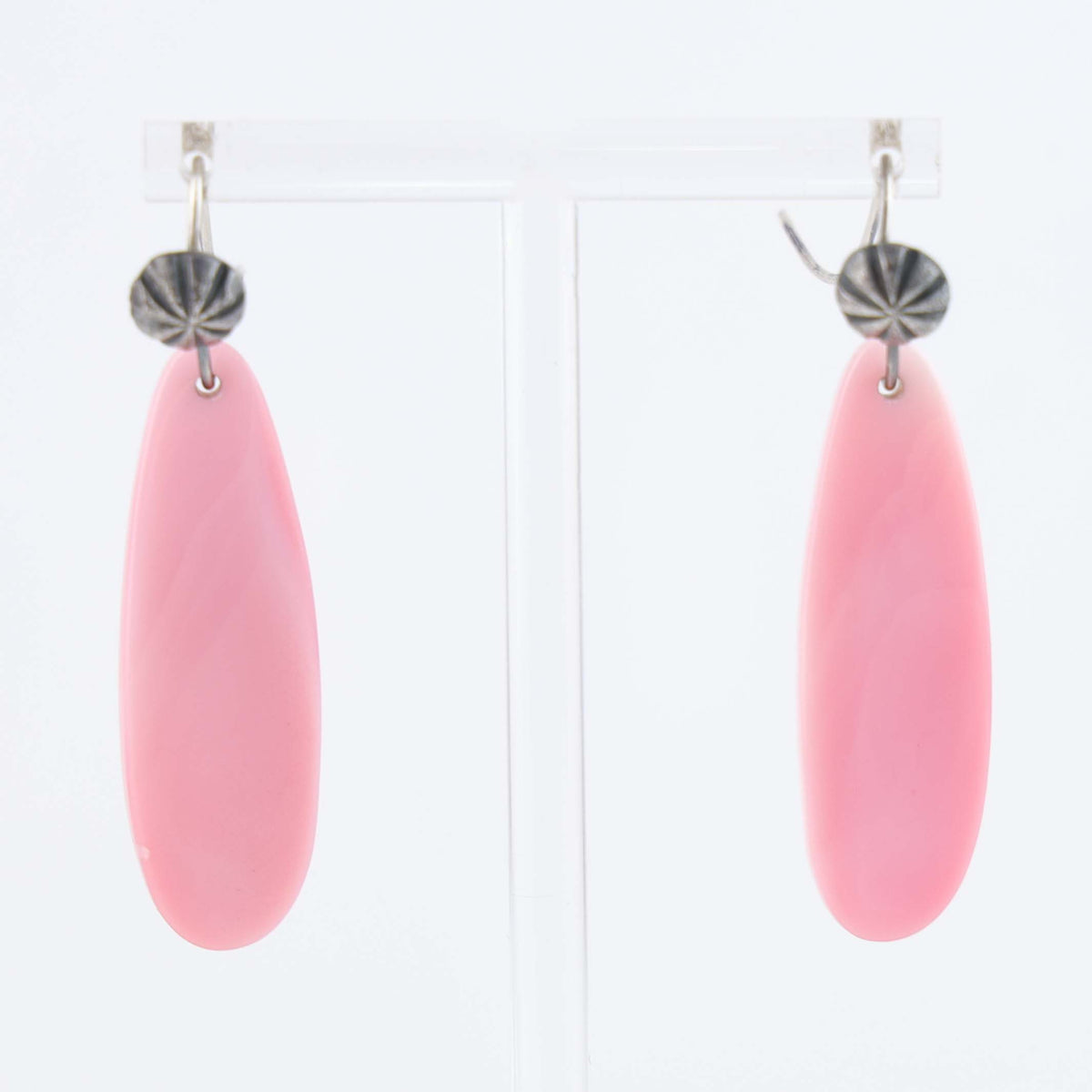 Hopi Pink Conch Shell Earrings by Piki Wadsworth