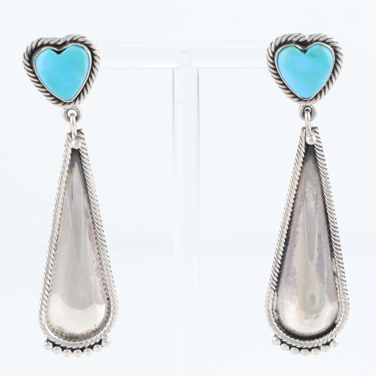Navajo Sleeping Beauty Turquoise Earrings by Steve Arviso