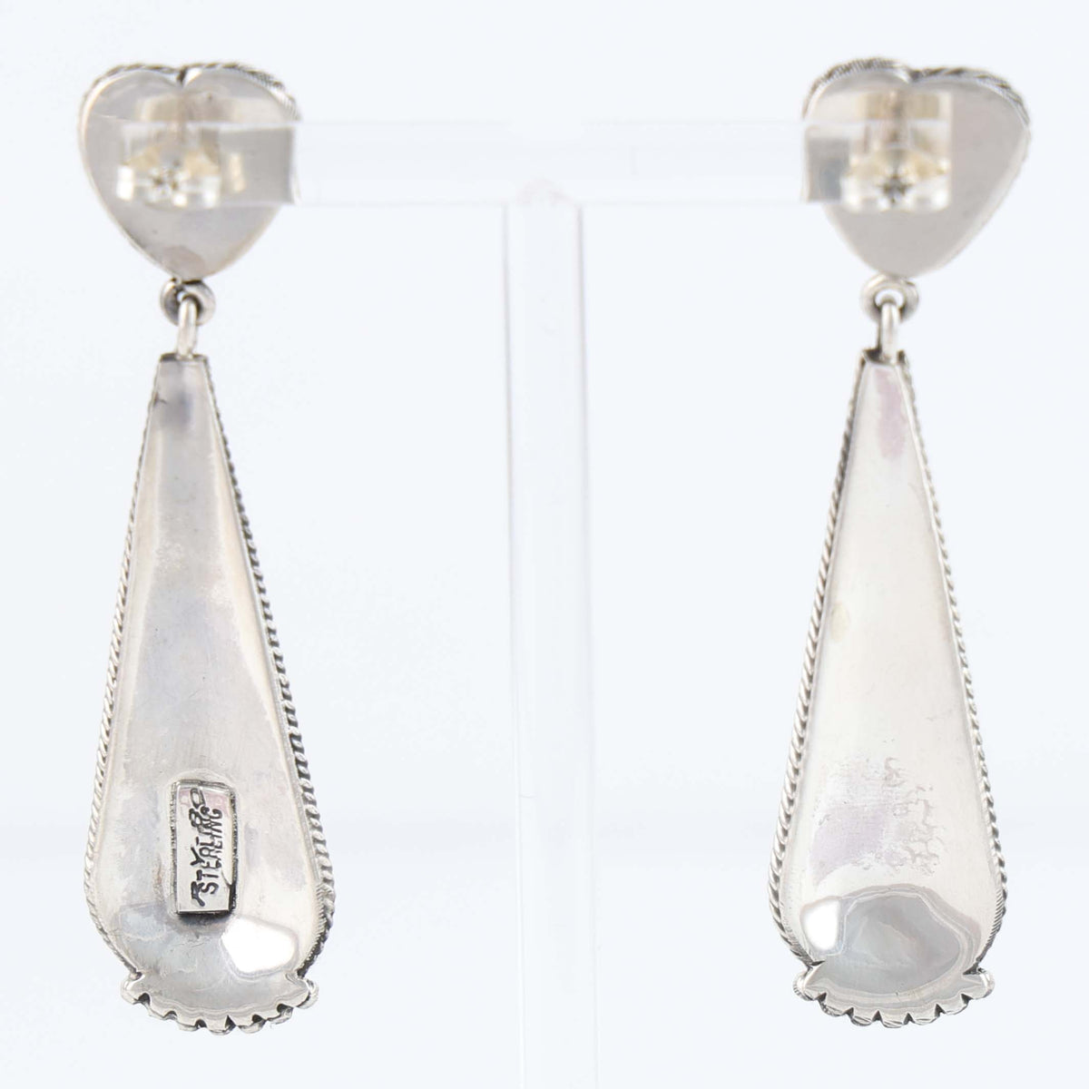 Navajo Sleeping Beauty Turquoise Earrings by Steve Arviso
