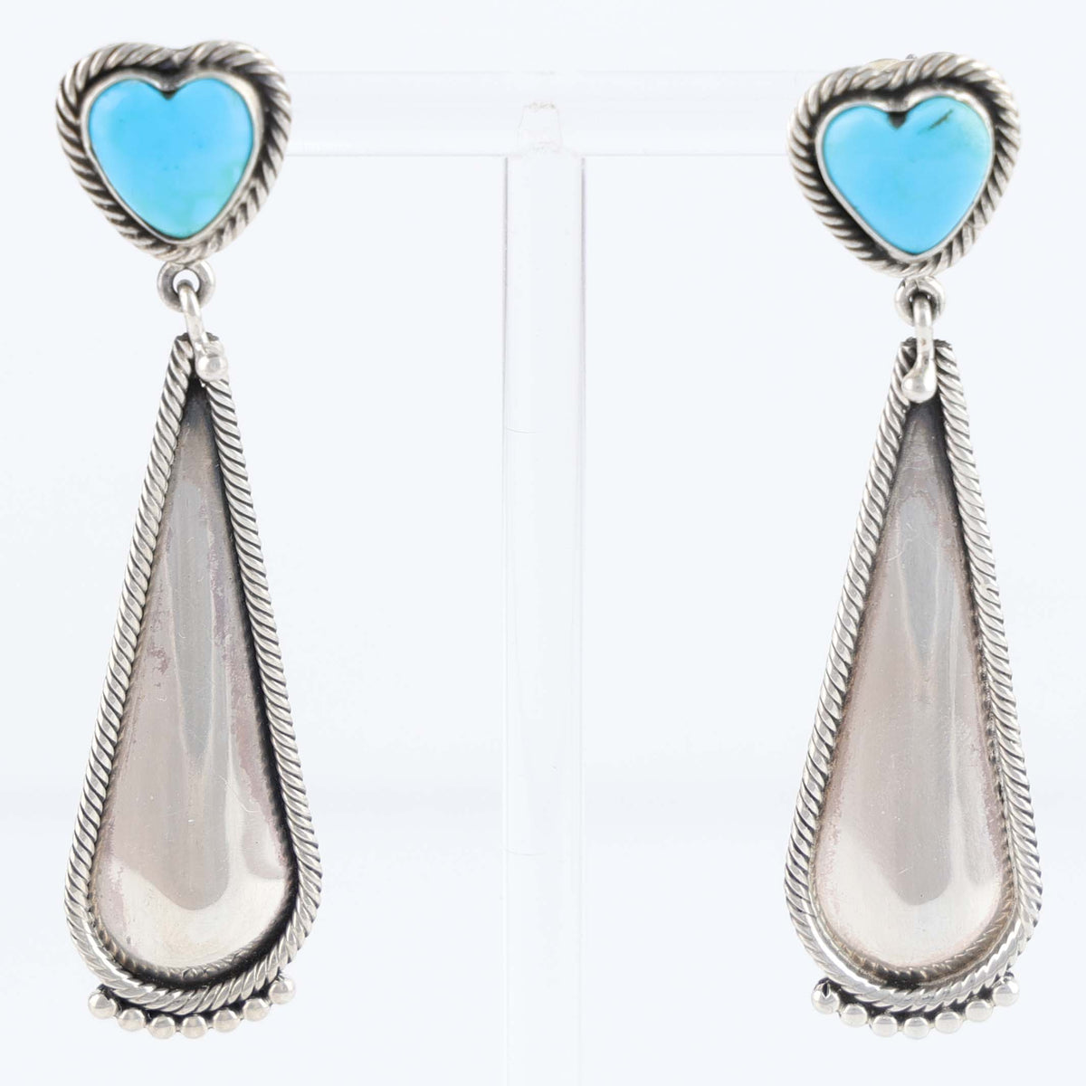 Navajo Sleeping Beauty Turquoise Earrings by Steve Arviso