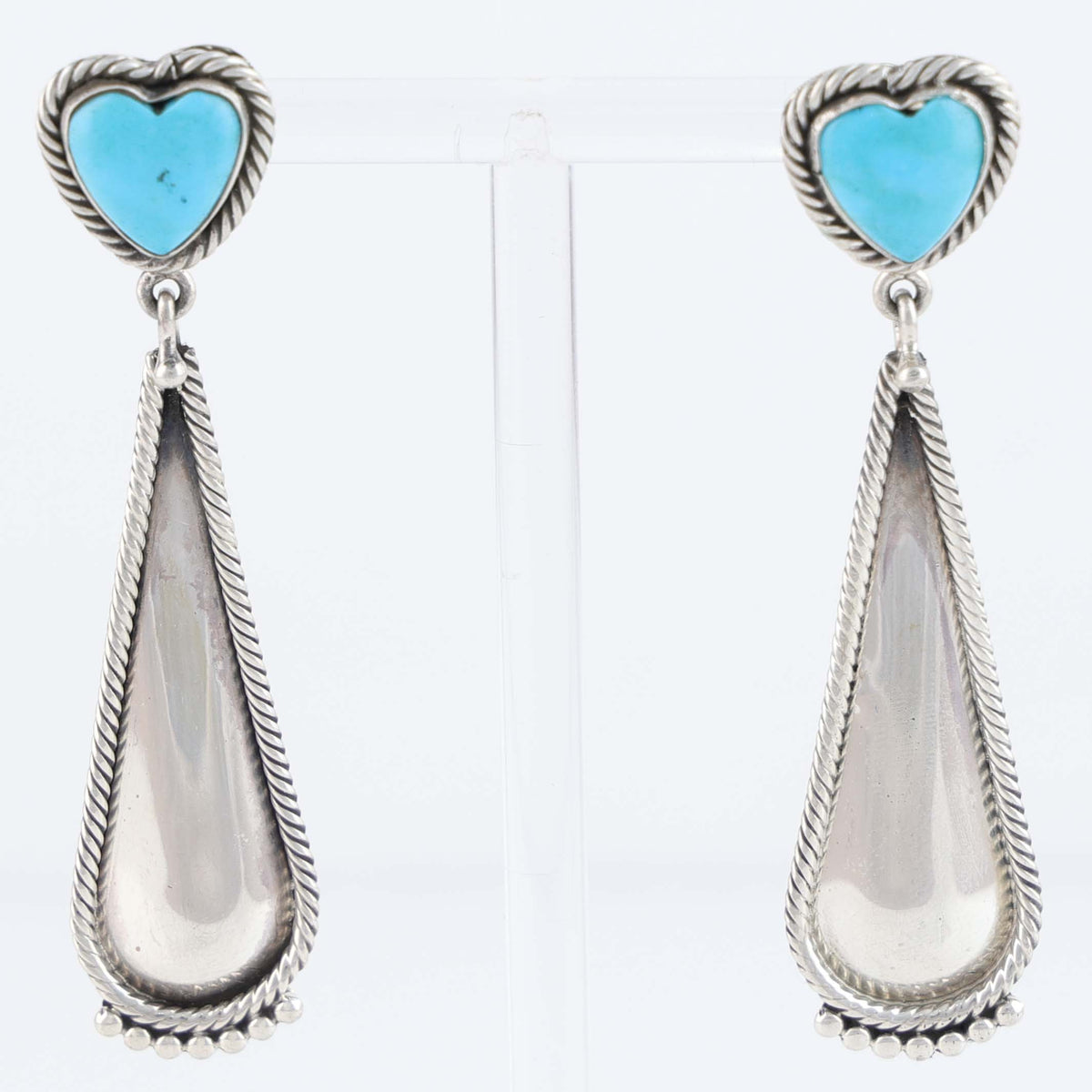 Navajo Sleeping Beauty Turquoise Earrings by Steve Arviso