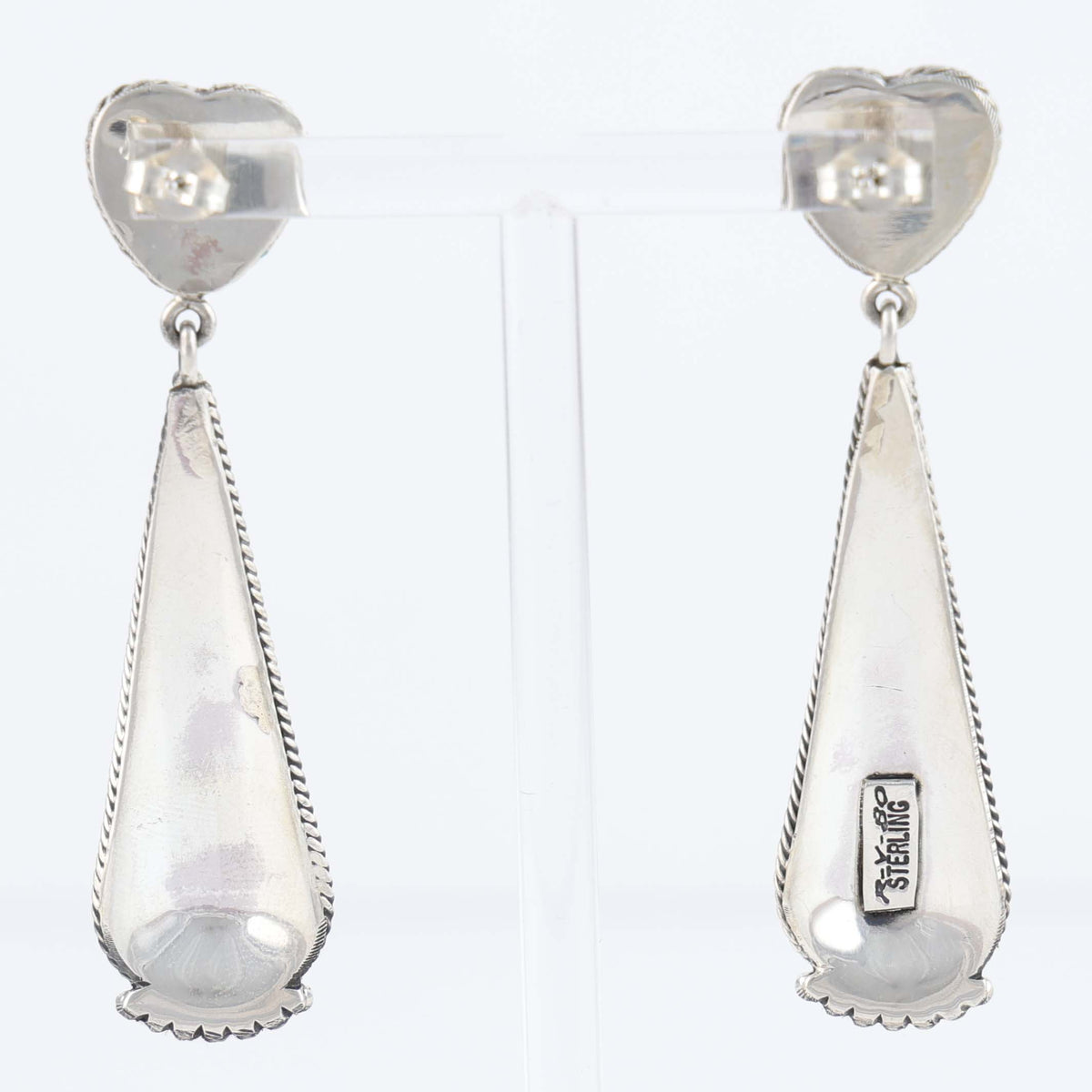 Navajo Sleeping Beauty Turquoise Earrings by Steve Arviso