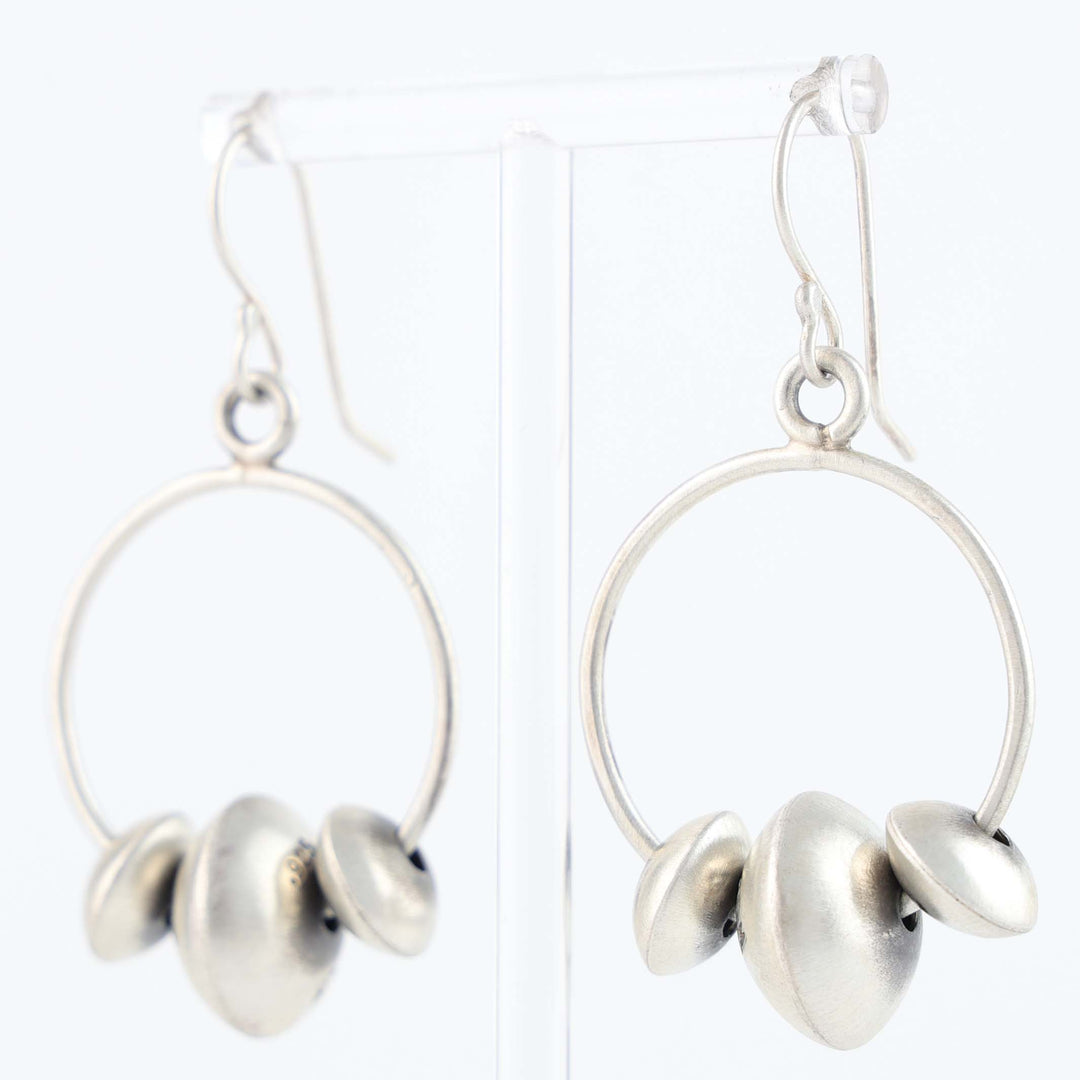 Navajo Silver Bead Earrings