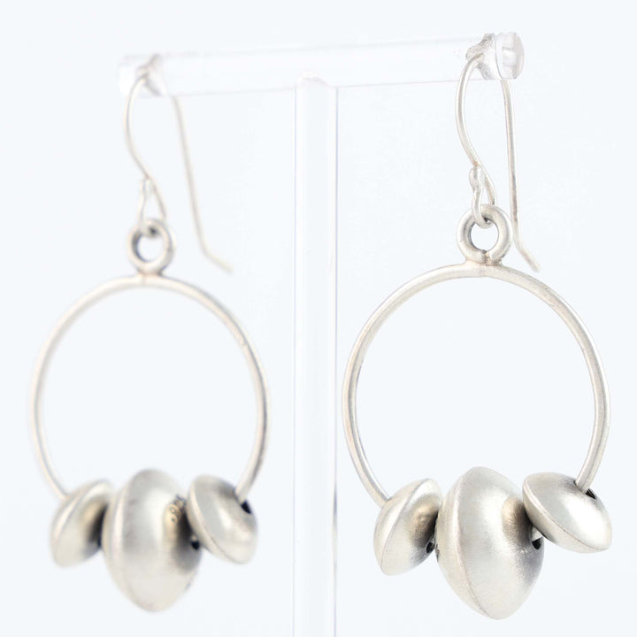 Navajo Silver Bead Earrings