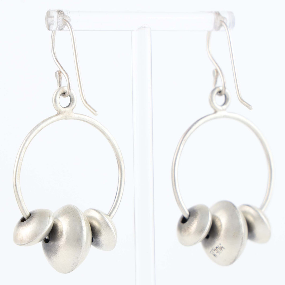 Navajo Silver Bead Earrings