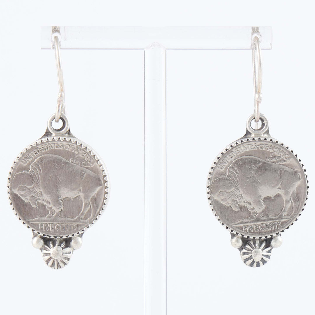 Navajo Buffalo Nickel Earrings