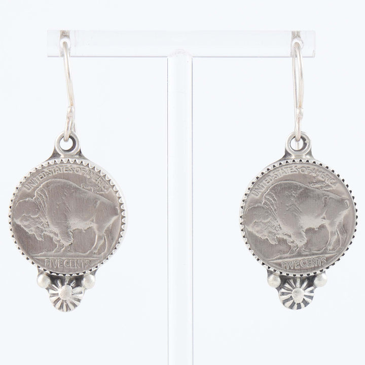 Navajo Buffalo Nickel Earrings