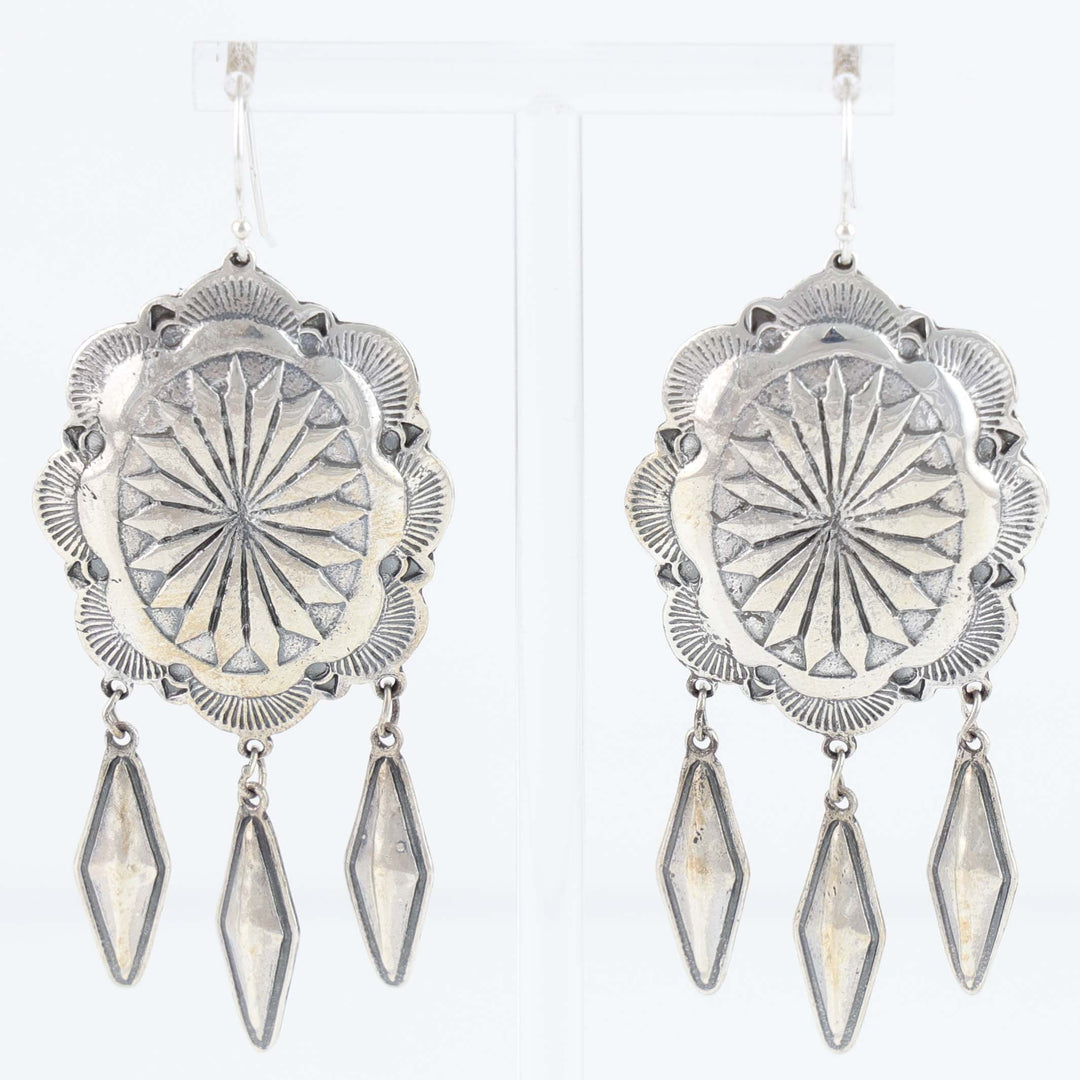 Silver Concho Earrings