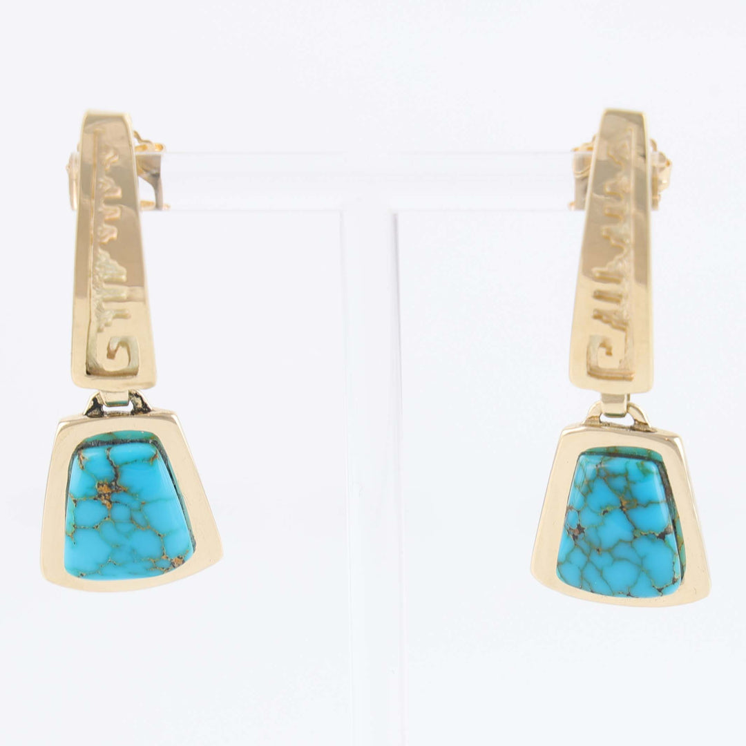 Wichita Gold and Turquoise Earrings