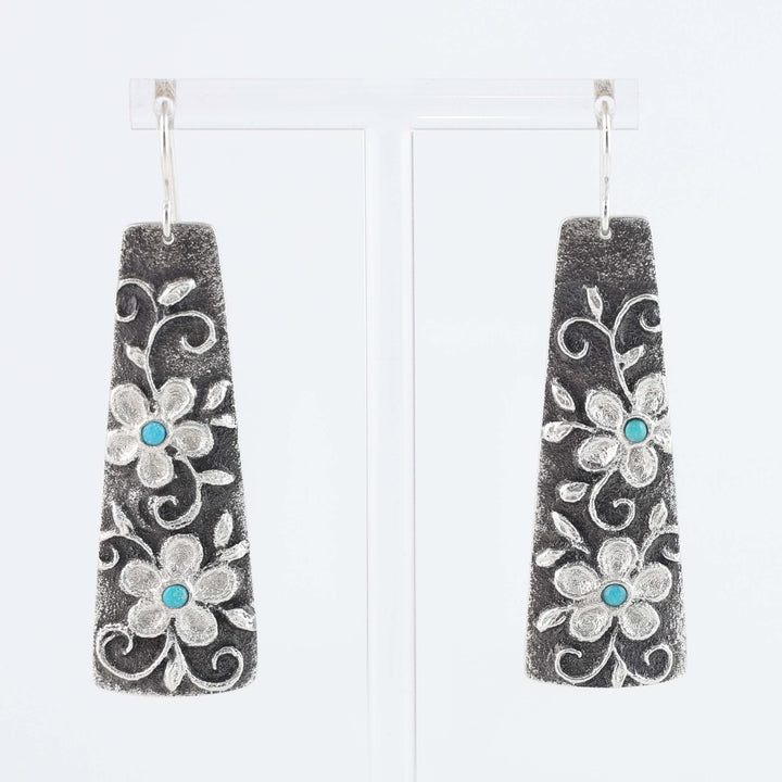 Navajo Turquoise Flower Earrings