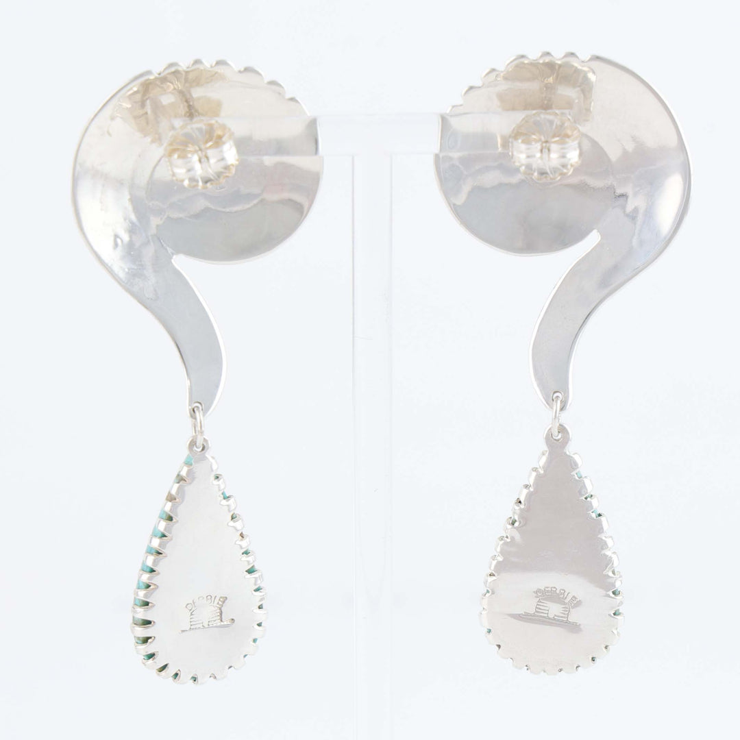 Navajo Number Eight Turquoise Earrings