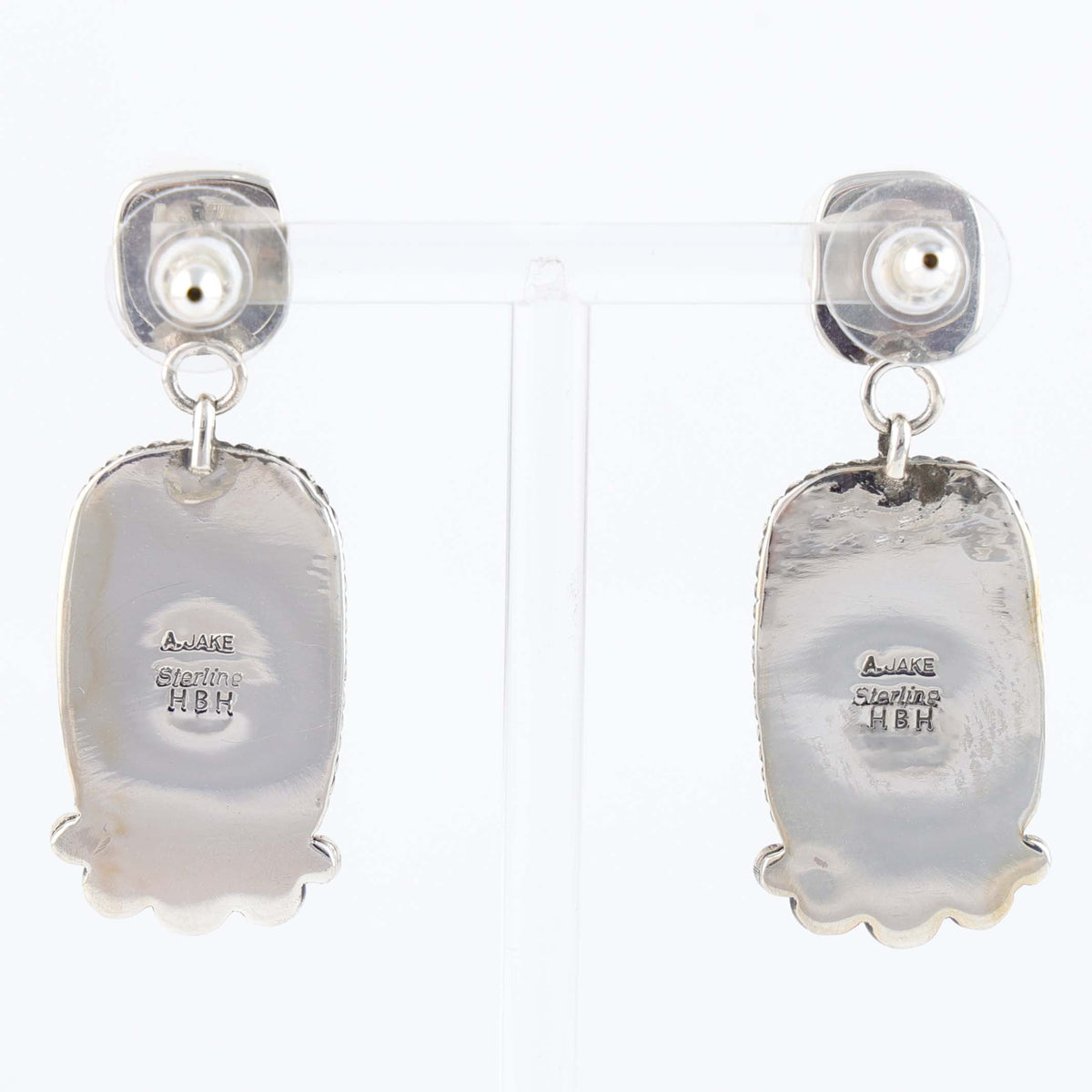 Fossilized Dinosaur Bone Earrings by Albert Jake and Bruce Eckhardt
