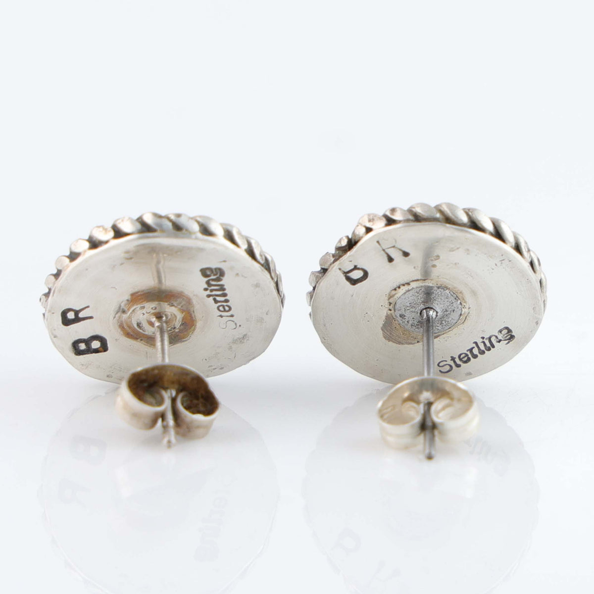 Navajo Kingman Turquoise Earrings by Bob Robbins