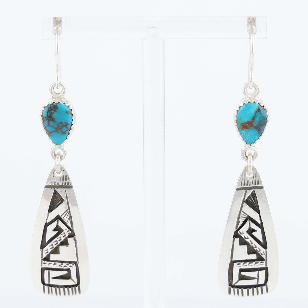 Navajo Red Mountain Turquoise Earrings