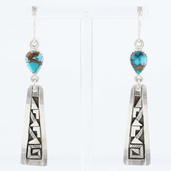 Navajo Red Mountain Turquoise Earrings