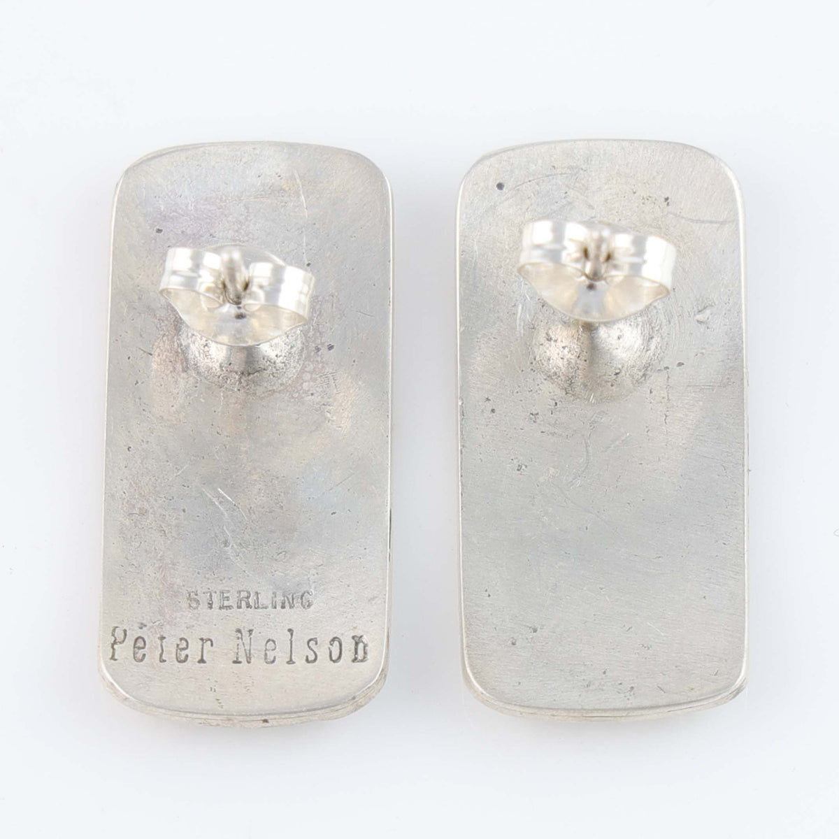Navajo Overlay Earrings by Peter Nelson