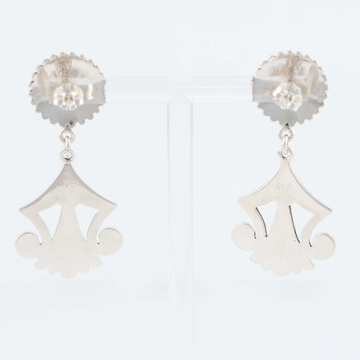 Navajo Stamped Silver Earrings