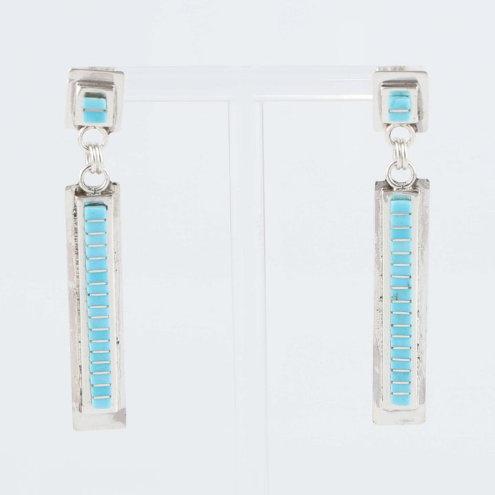 Zuni Turquoise Inlay Earrings
