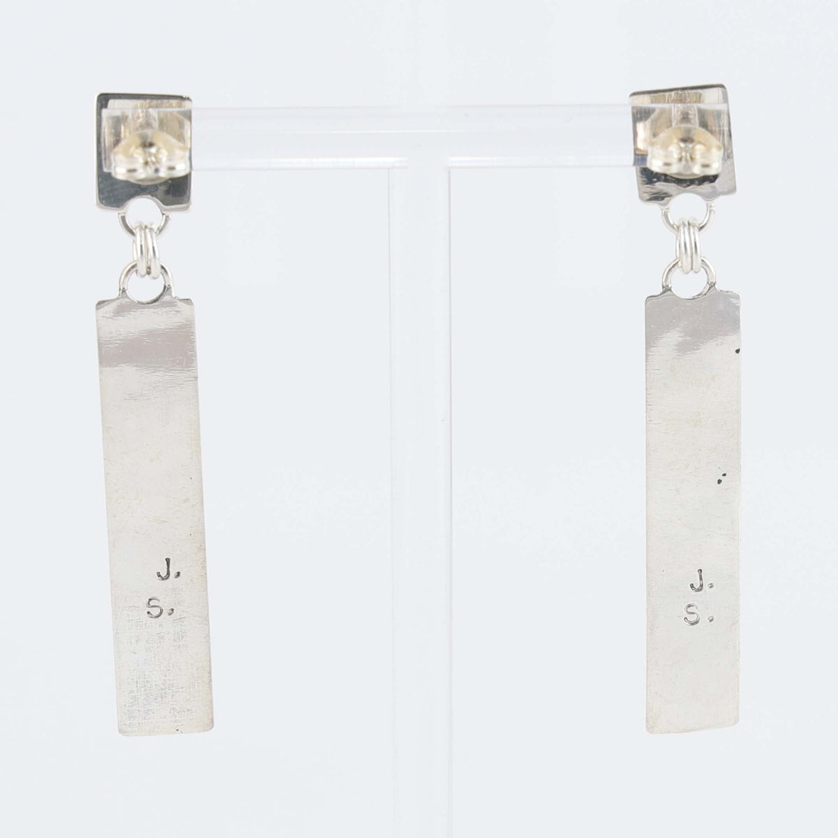Zuni Turquoise Inlay Earrings by Janelle Shebola