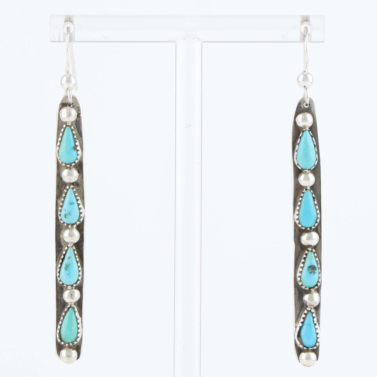 Navajo Kingman Turquoise Earrings by Billy Betoney