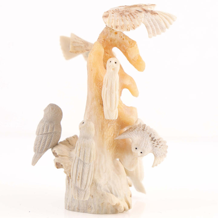 Owl Gathering Antler Carving