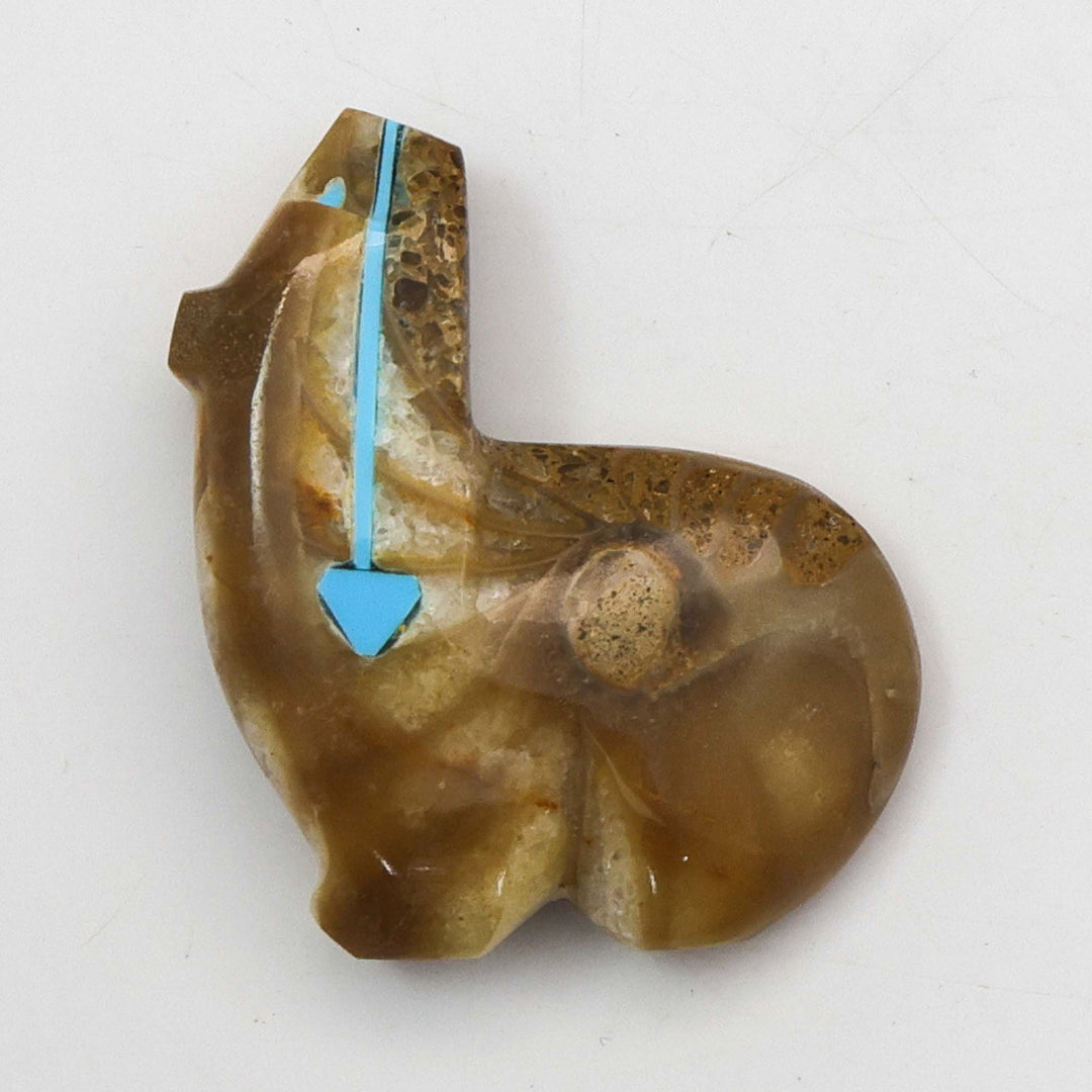 Ammonite Fossil Bear Fetish