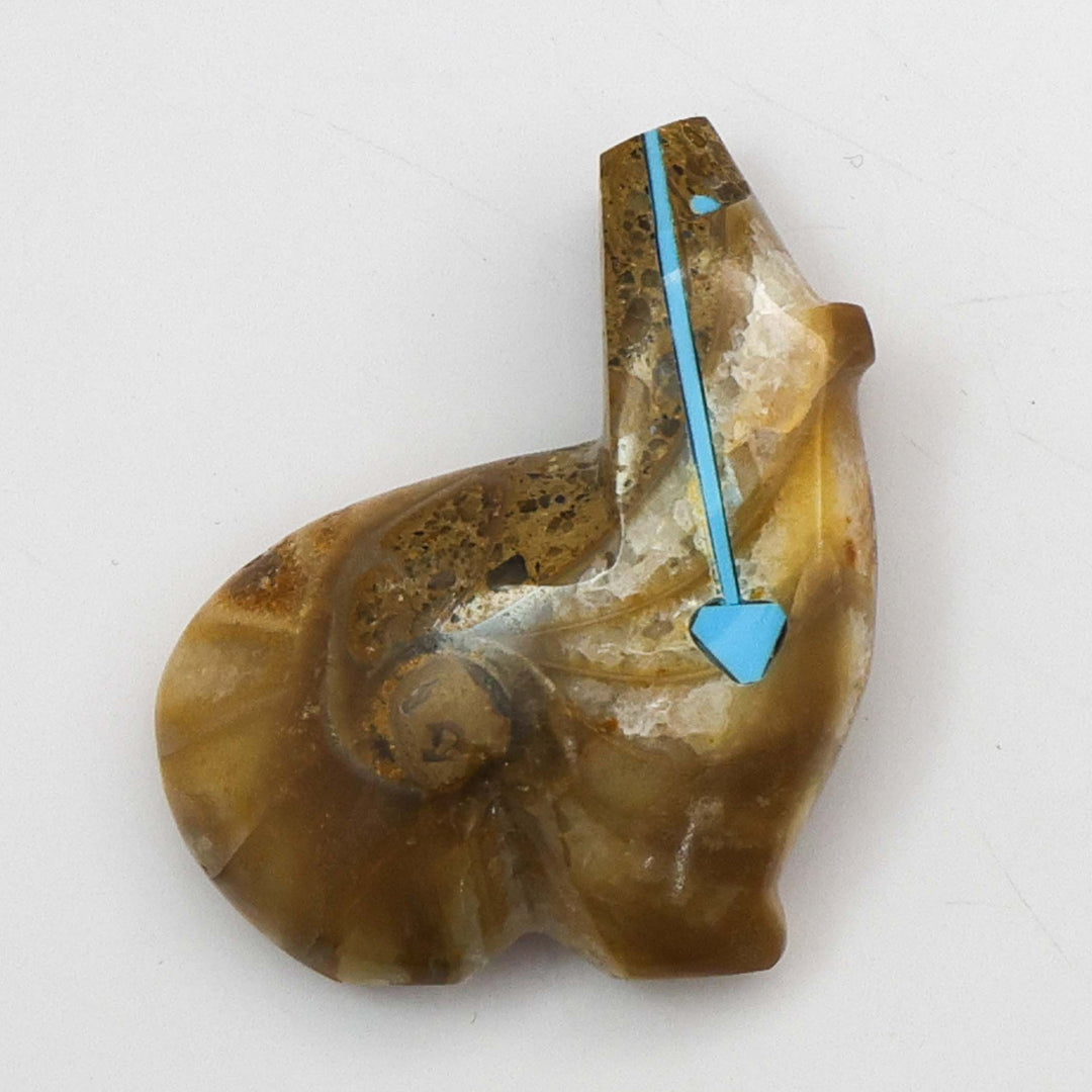 Ammonite Fossil Bear Fetish