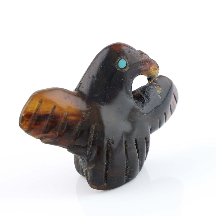Zuni Amber Eagle Fetish