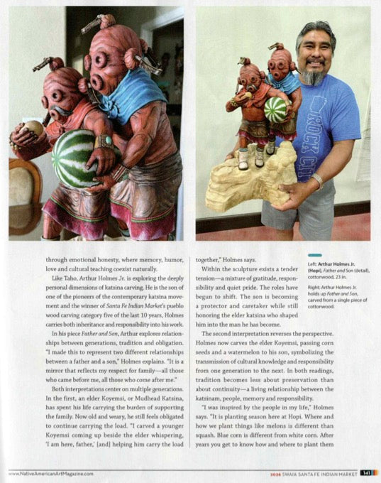 Father and Son Mudhead Kachina