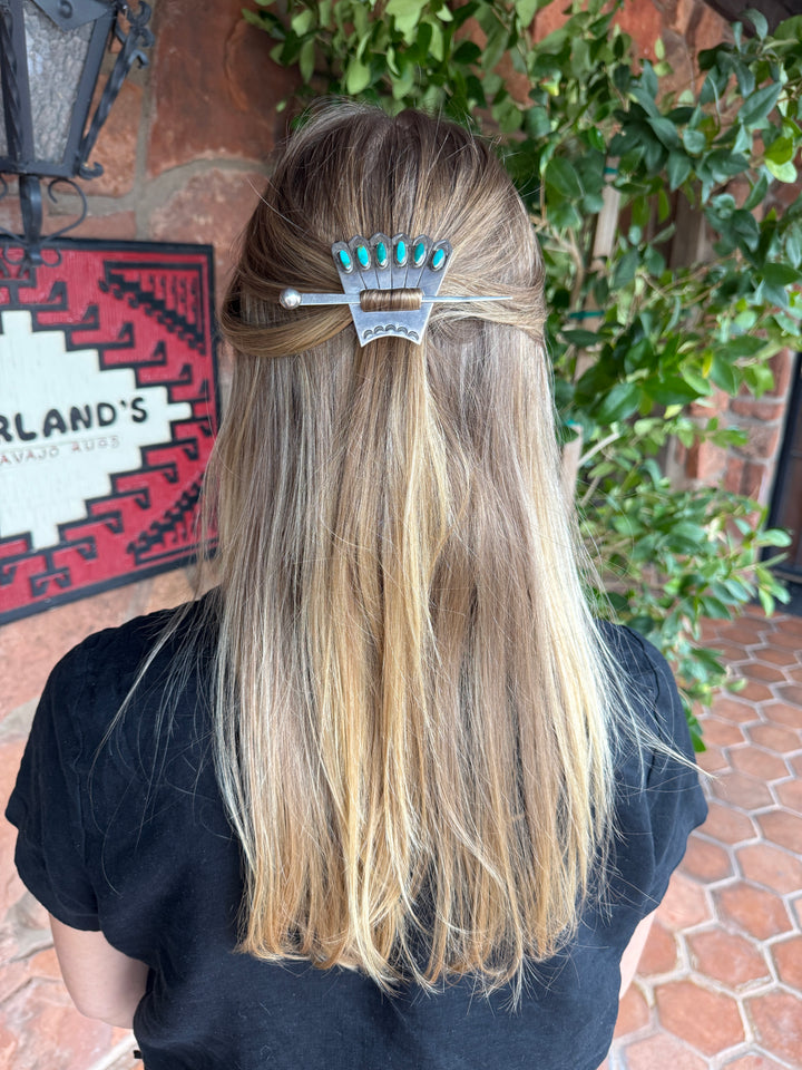 1940s Turquoise Hair Barrette