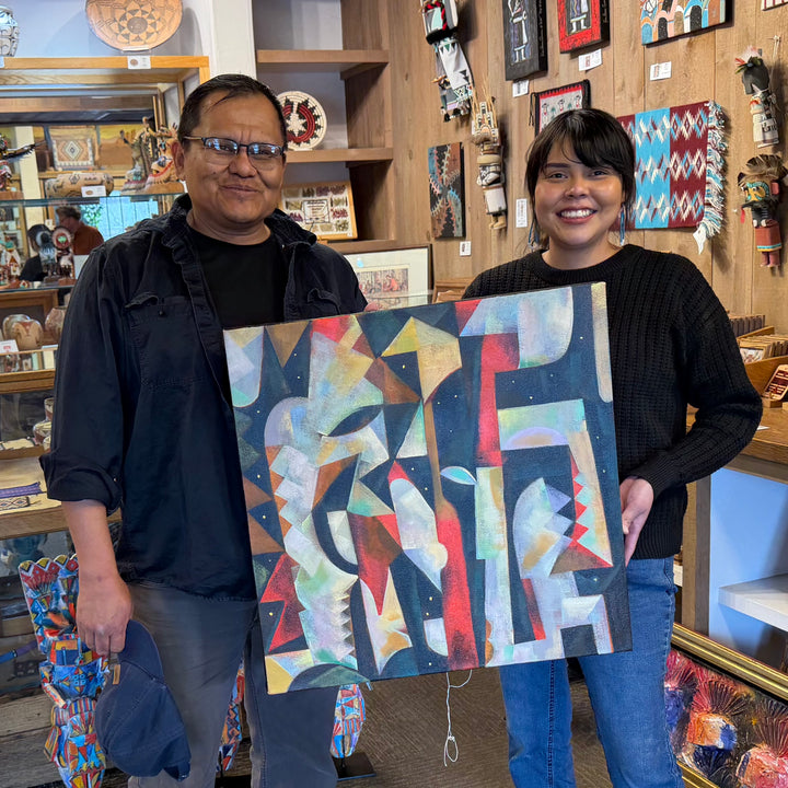 “Kneeling Figures” Painting