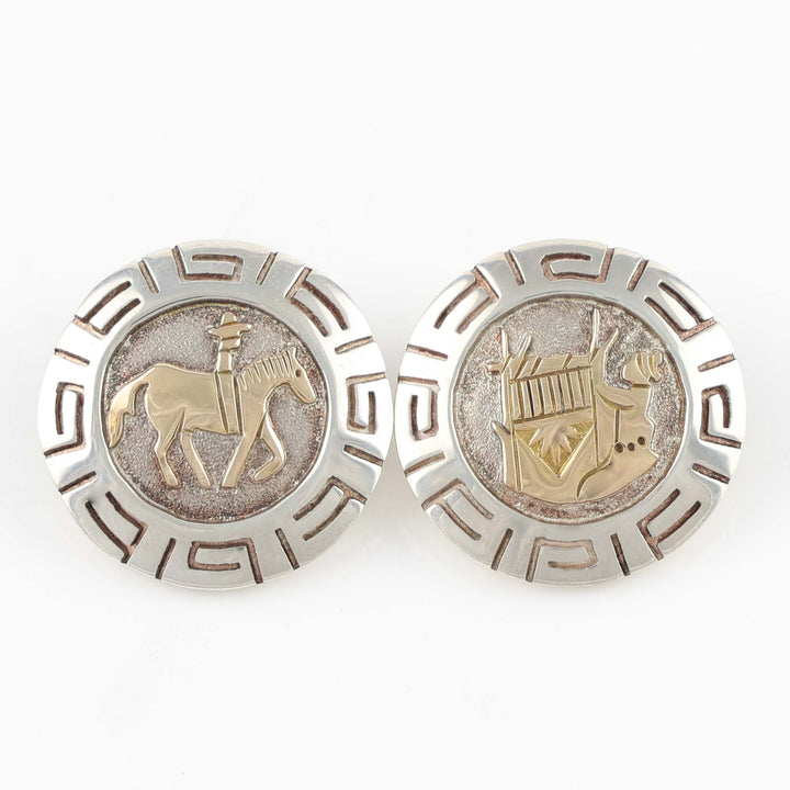 Gold on Silver Earrings