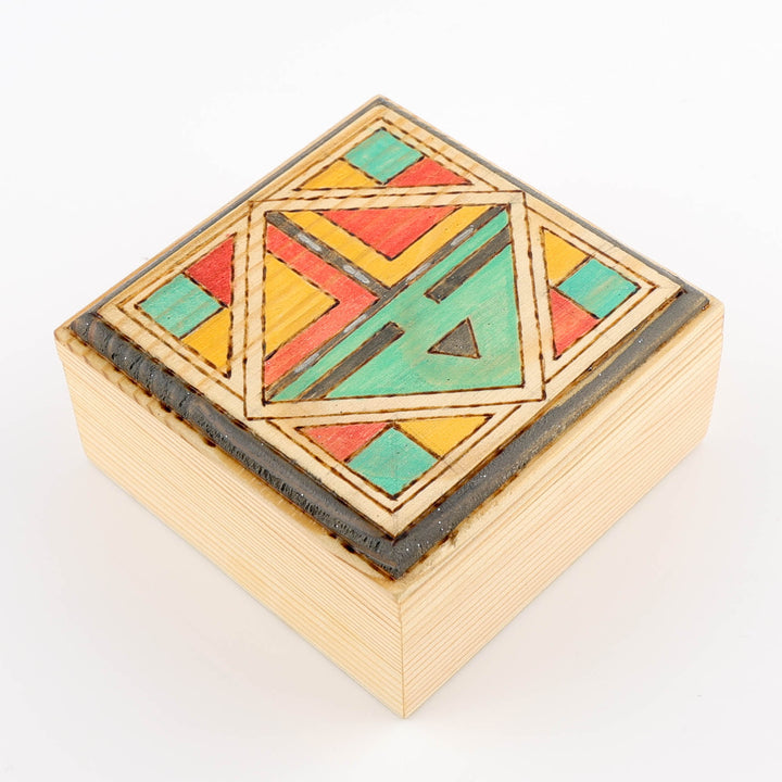 Hopi Sunface (Tawa) Wood Box