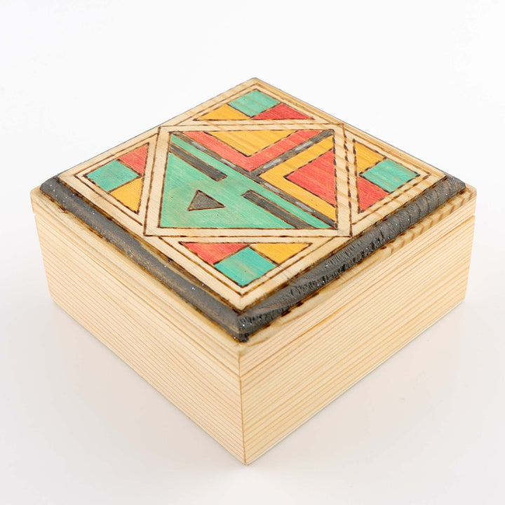 Hopi Sunface (Tawa) Wood Box