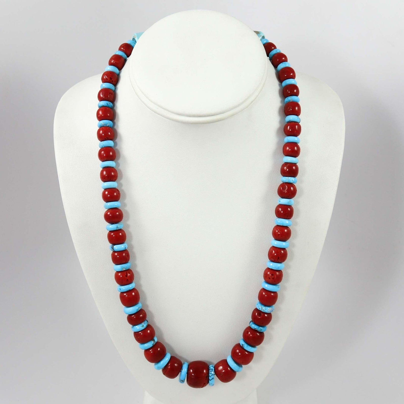 Coral and Turquoise Necklace by Bruce Eckhardt - Garland's