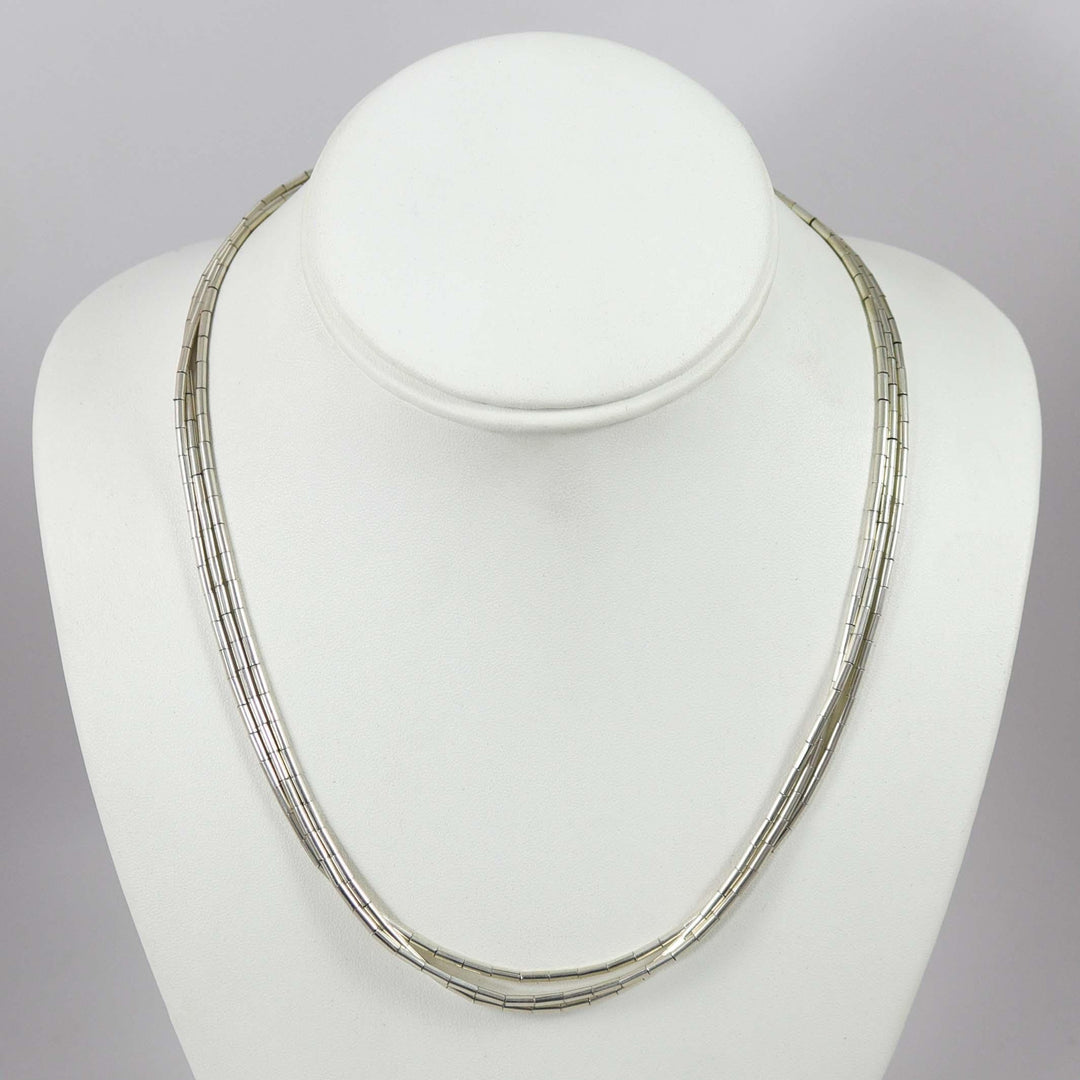 Silver Heishi Necklace by Nick and Me-Wee Rosetta - Garland&