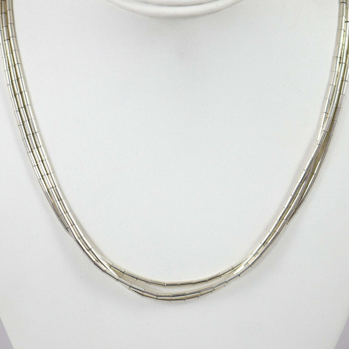 Silver Heishi Necklace by Nick and Me-Wee Rosetta - Garland&