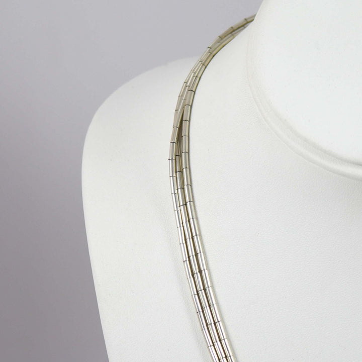 Silver Heishi Necklace by Nick and Me-Wee Rosetta - Garland&