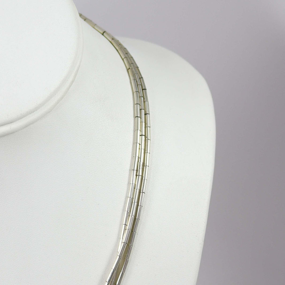 Silver Heishi Necklace by Nick and Me-Wee Rosetta - Garland&