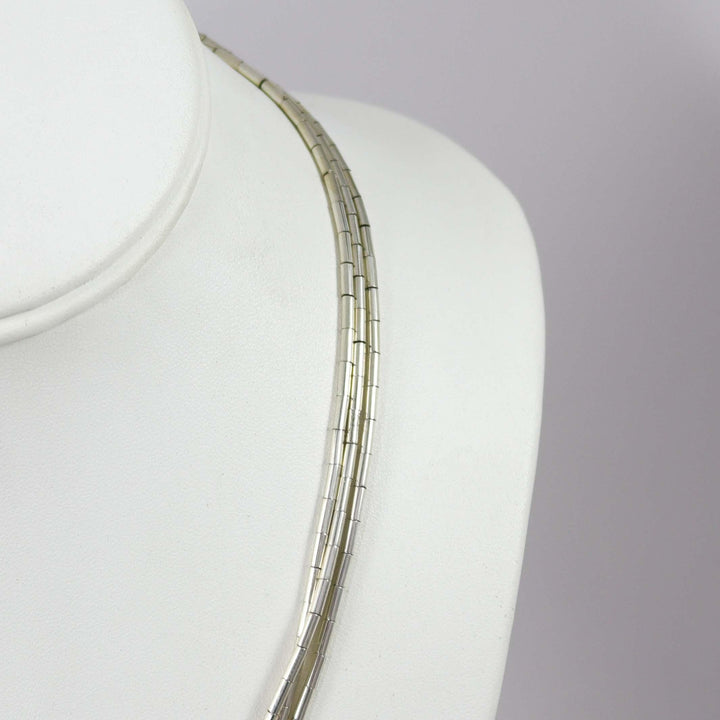 Silver Heishi Necklace by Nick and Me-Wee Rosetta - Garland&