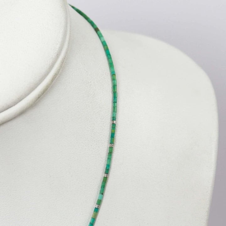 Kingman Turquoise Heishi Necklace